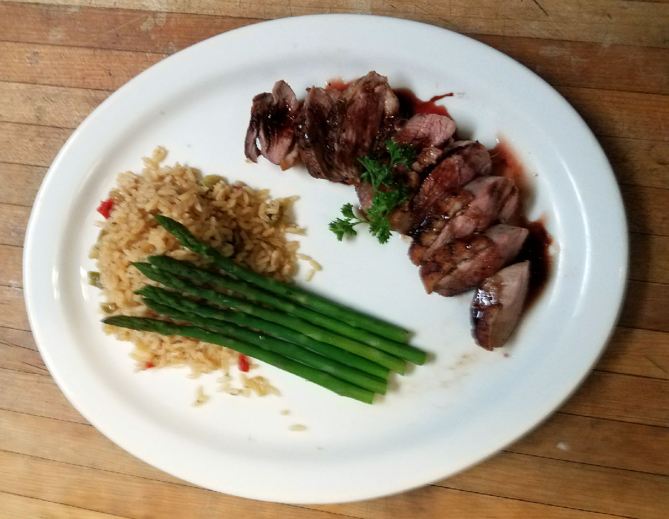 pan seared Duck breast with balsamic sauce